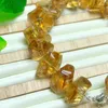 Strand Natural Freeform Citrine Armband Crystal Reiki Healing Stone Fashion Jewelry Festival Gift for Women Men 1st 16-18mm