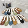 Talltor 2023 Summer Split Toe Baotou Half Tow Women's Leather Flat Bottom Bitage Horseshoe Sandals and Pig Hoof Muller Shoes