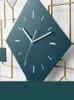 Wall Clocks Nordic Wrought Iron Decoration Home Livingroom Mute Clock Mural Crafts Store Porch Sticker Ornaments