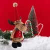 Andere woninginrichting Elk Kerst ornamenten Moose Moose met lente benen pluche elanden gevuld voor kerstdecoraties dieren ornament speelgoedcadeau voor kinderen x0821