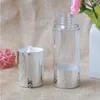 Airless Pump Bottle 15ml 30ml 50ml Silver Cosmetic Liquid Cream Container Lotion Essence Bottles for Travel 100pcs Ggfvj