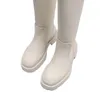 BOTAS BOOTS TAMANHO DE APECIMENTAÇÃO SAPATOS 2023 CREM Feminino Branco Conciso AllMatch Modelos de joelho de inverno plano 230818