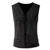 Gilets pour hommes déguisement d'halloween débardeur Pirate d'inspiration médiévale pour hommes à lacets couleur unie hauts Cosplay fêtes