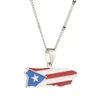 Pendant Necklaces Trendy Enamel Puerto Rico Map Necklace For Women Ricans Charm Jewelry