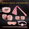 Autres articles de santé et de beauté BDSM Bondage Restraint Fétiche Collier Chaîne Menottes Fouet Bouche Gag Bondage Jouets Accessoires de jeu pour adultes Esclave Cosplay SM Jouets x0821 x0821