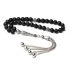 Strand Men tasbih Preghiera perle di lava di lava 33 tallone nera vulcanica musulmana Ramadan eid regalo 8mm 10mm rosario islamico misbaha