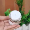 15 30 50 G / ML Pearl White Acrylic Airless Jar Round Vacuum Cream Jar 05Oz 1Oz 17Oz Cosmetic Packing Pump Bottles Gaqag Todag