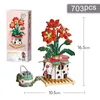 Blocchi Ornamenti per bouquet Mini blocchi per l'edilizia fai -da -da -te Plant Pozzs Assembly Gruppo Brick Kids Toy Gift Decorazione per la casa R230817