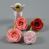 Dekorativa blommor kransar 50st 8Colors Silk Small Rose Bud Flower Heads For Diy Home Wedding Wall Bouquet Decor Handicraft Festival Decoration 230818