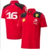 2023 Fórmula 1 F1 Racing Sets Carlos Sainz Charles Leclerc Fernando Alonso Configure camiseta casual respirável pólo de verão logotipo de automóvel