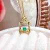 Цепочки Meibapj 4mm Natural Emerald Fashion Cool Collece с сертификатом 925 Pure Silver Fine Wedding Jewelry для женщин