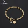 Charm Bracelets Xuping Jewelry Model Fashion Simple Stainless Steel Women Anklet Party Gift 230821