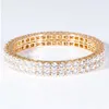 Bracelet de tennis de style luxueux Bracelet de tennis pour femmes en or jaune massif 18 carats rond 5 mm avec diamants Moissanite