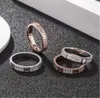 couple Diamond screw ring womens stainless steel zircon jewelry gifts for woman