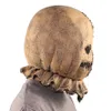 Feestmaskers JXHJHBW Horror Killer Scarecrow Mask Cosplay Scary Sack Latex Masks Helmet Halloween Party Costume Props 230820