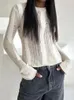 Women's Sweaters Y2K Knitted Pullover Women Hollow Out Thin Female Sexy Long Sleeve Slim Lady Autumn Haruku Fluffy Knitwear