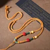 Pendant Necklaces Tibetan Style Woven Rope DIY Sweater Chain Collarbone Can Be Hung Thangka Hand Rubbed Cotton Thread Ethnic