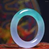 Bangle Birma Jade High Grade A Myanmar Jadeite z certyfikatem Purple Green Bicolor Jades Round Bransolet Bransoletka Kobiety