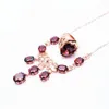 Correntes Fashion da moda vintage Rosa Gold Rose Trend Pure Russian 585 Purple Luxury Smokestone Colar