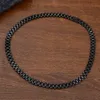 Örhängen halsband 10 mm bred rostfritt stål kubanska länkkedjor chokers halsband för mens silver pläterade guldmetall mode smycken 230820