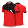 Camisetas ao ar livre J Lindeberg Golf Moda de Moda Men feira de pólo masculino curto verão listrado de retalhos de retalhos casual masculino masculino masculino 230818