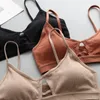 Yoga outfit Women Cotton Sports Bra Tube Top Crop Kvinnlig sömlös underkläder trådlös braltett sexig underkläder beskurna bandeau