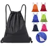 Outdoor Bags Nylon Large Capacity Backpack Women Men Wear Resistant Anti-splash Drawstring Lock Riding Solid Zipper Pocket Sports