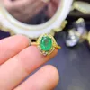 Anelli a grappolo Colombia Emerald Anello Sterling Sterling 925 Engagement Ladies Luxury Natural Jewelry Regalo per matrimoni Boutique