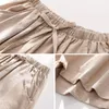 Women's Shorts Cotton Linen Summer Casual Thin Wide Leg High Waist Oversize Female Pants Bottoms 2023