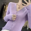 Magliette femminili tees 2023 nuove donne cashmere cardigans maglione a v-scollo cashmere cardigans solido seno singolo donna cashmere cardigan hkd230821