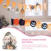 Decorative Flowers Festival Banner Party Layout Decor Accessory Halloween Pattern Hanging Garland For