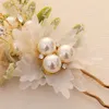 Haarclips 3 PCs Luxuriöser Stil Frauen Pin Frau Cosplay Perlenblumform für dickes lockiges Styling dekorativ