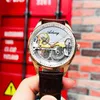 Other wearable devices AILANG Fashion Luxury Top Brand Men's Hollow Black Leather Waterproof Watch Automatic Mechanical Men Watches Steampunk 8625 x0821