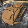 Sacs d'école grand sac de poitrine pour hommes Crazy Horse cuir fronde bandoulière sac à dos véritable décontracté Packs Sport de plein air
