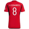 22 23 24Martinez Rashford Sancho Soccer Jersey Casemiro 2023 2024 Mans Football Jersey B. Fernandes Fans Fans Kid Wids Kit Thai Versione