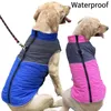 Chien vêtements manteau imperméable hiver chaud veste chiot gilet en plein air animal coupe-vent vêtements dos fermeture éclair facile à mettre et à enlever