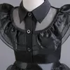 Cosplay Movie Wednesday Addam Costume Girl Kids Gothic Cosplay Wednesday Black Dress Halloween Carnival Costumes Party för 3-12 år 230817