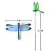 Garden Decorations 10PCS Dragonfly Stakes Outdoor 3D Simulation Yard Plant Lawn Decor Stick Flower Pot Decoration Art 230818