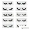 Andere gezondheidsschoonheidsartikelen groothandel 20 paren 3D mink lashes bk mix wimperstijlen natuurlijke valse wimpers extensie make -up soft dram dhgfv