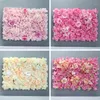 Flores decorativas 40 60 cm de seda rosa painel de parede artificial para casas românticas casamentos