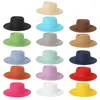 Berets 2023 Fashion Seaside Holiday Caps Summer Beach Vakantie Panama Dames Straw Hat Zonnebrandcrème Sombrero Brede Zonzonnen hoeden