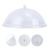 Piatti Vassoi da tavola rotondi da 8 pollici per mangiare Campana a cupola Display Cloche Trasparente Snack Mesh