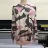 Women's Hoodies TEXIWAS Spring Camouflage Loose Crop Top Plus Size Pullover Sweatshirt Women Hoodie Lady Print Tracksuit Streetwear