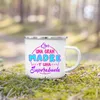 Tassen Spanisch Druck kreativer Kaffee Tee Tassen Getränke Wassermilch Tasse Email Tasse Griff Getränke Geschenke für Opagrandma