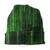 Berets Code Winter Warm Hats Matrix Green Password Bonnet High Quality Skullies Beanies Caps