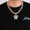 Kolye Kolyeler Buzlu Kristal Anime Hayalet Kolye Hip Hop 13mm Kare Zirkon Tenis Zincir Chokers Lüks Anime Takı 230821