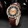 Armbandsur Lige Original Women's Watch Top Luxury Fashion Watches Ladies Waterproof Leather Armband Quartz Woman Wristwatch Montre Femme 230820