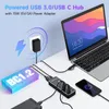 En 1 Type C Hub avec adaptateur secteur DC 5V/3A 5Gbps USB 3.0 Portable pour accessoires d'ordinateur portable