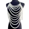 Chains Women Jewelry Multi Layer Party Shoulder Necklace Accessories Wedding Gift Sweater Pearl Body Chain Adjustable Size Anniversary