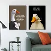 Wear Buiness Suit Drink Coffee Funny Animal Canvas Painting Cartoon Frog Duck Posters Wall Art Picture Living Room Bedroom Home Decoration No Frame Wo6